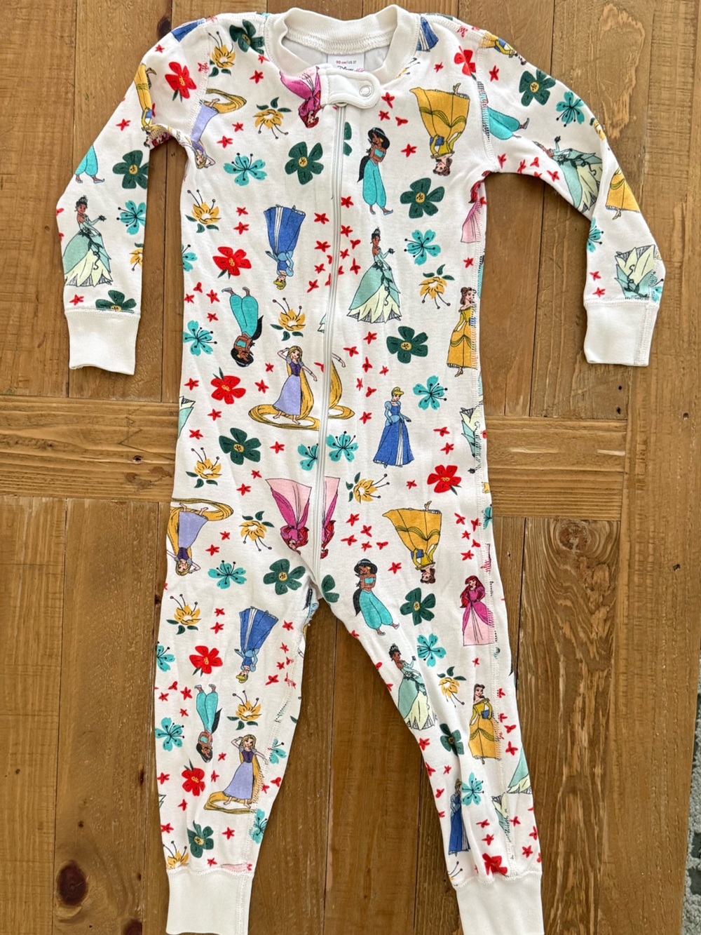 Hanna Andersson Disney Princess Organic Onesie Pajamas Size 3T Like New!